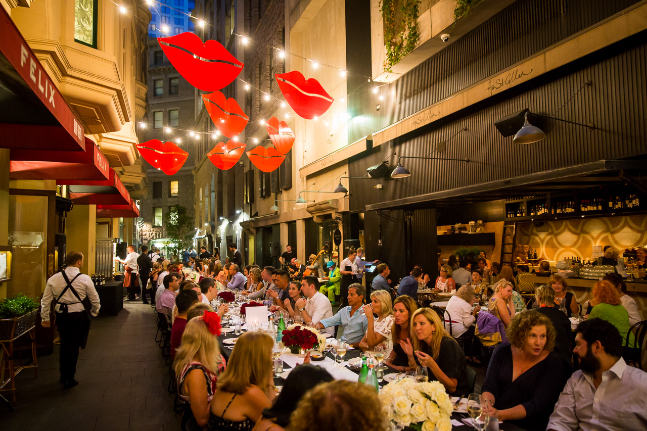 March into Merivale presents ?A Night in Paris? with chefs chefs?Ben Greeno and Nathan Johnson?at Ash St Laneway on March 10, 2016 in Sydney, Australia. Photo by Anna Kucera